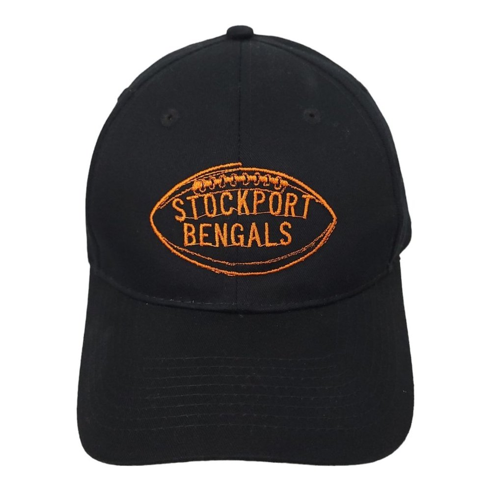 Stockport Bengals Football Embroidered Strapback Cap Trucker Baseball Hat Black